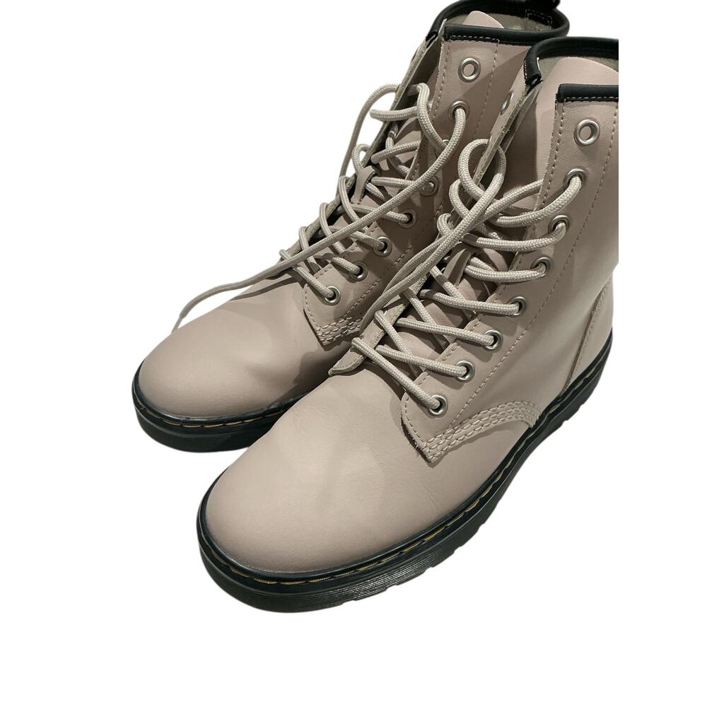 Dr. Martens Jadon Platform Boots, Taupe Leather, Size 9 - Picture 3 of 7